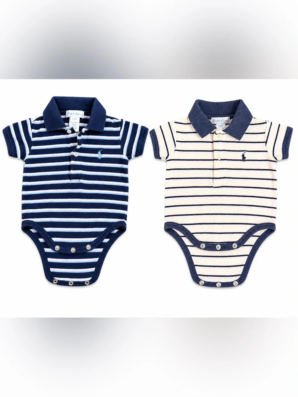 Ralph Lauren Baby Polo Onesies Bundle – 0–3 Months – EUC